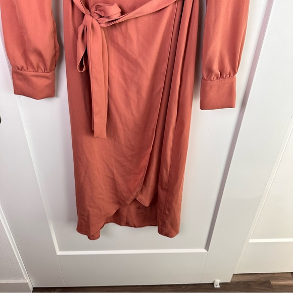 ASOS Design Long Sleeve Wrap Midi Dress - Picture 5 of 9